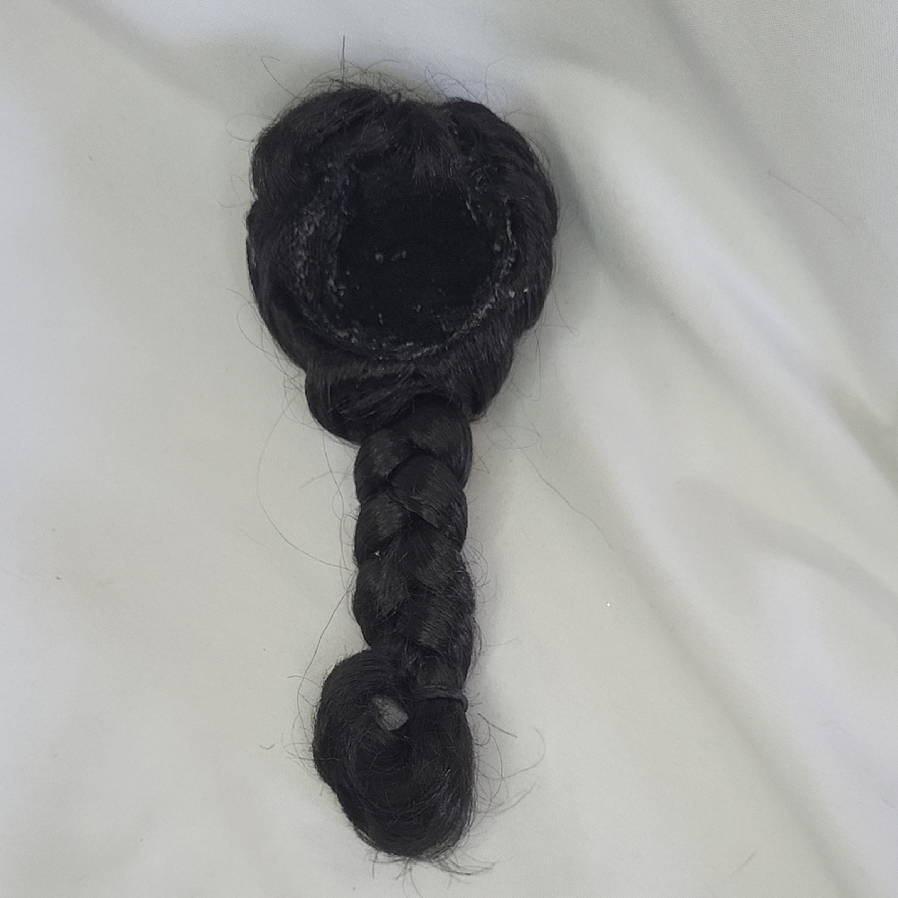 Effanbee Sammy Doll Wig Black Braided Hair For 8-9" Doll Like New Vtg